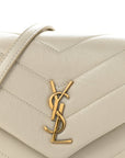 Calfskin Y Quilted Monogram Toy Loulou Crossbody Bag Crema Soft