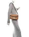 Nappa FF 1974 Embossed Baguette Miele Scuro