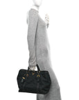 Tessuto Nylon Soft Calf Small Tote Black