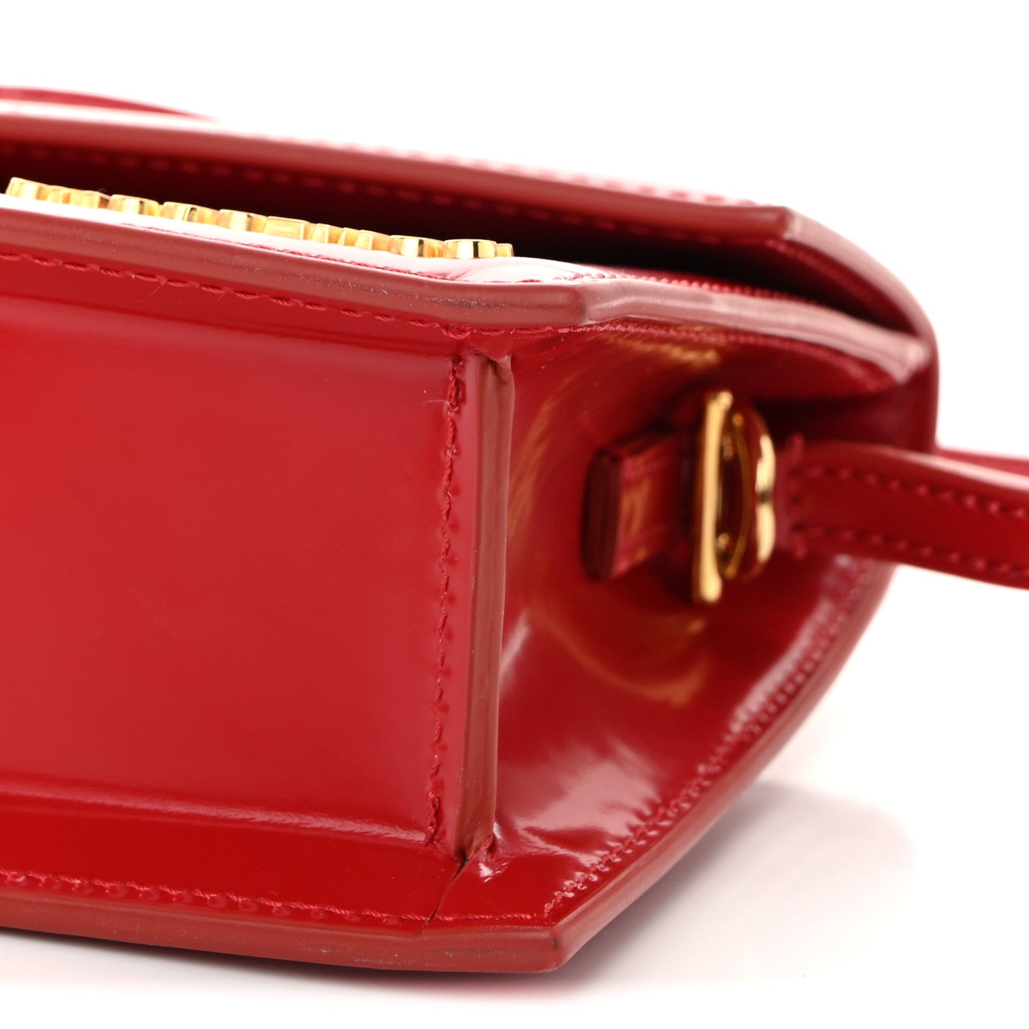 Glazed Calfskin Le Bambino Long Red