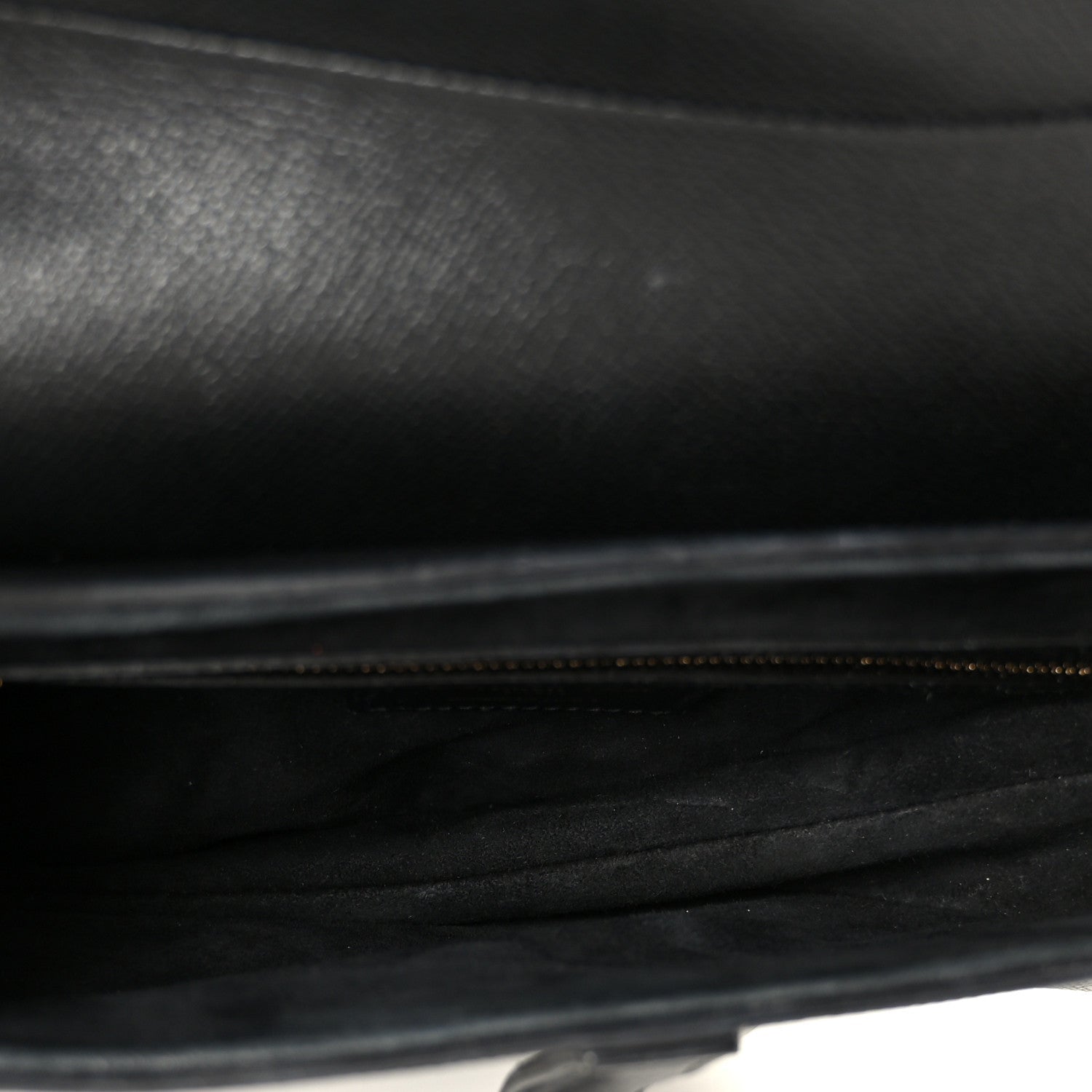 Grained Calfskin Saddle Bag Black