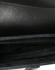 Grained Calfskin Saddle Bag Black