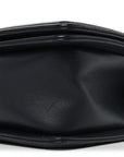 Lambskin Chevron Quilted Medium Boy Flap Black