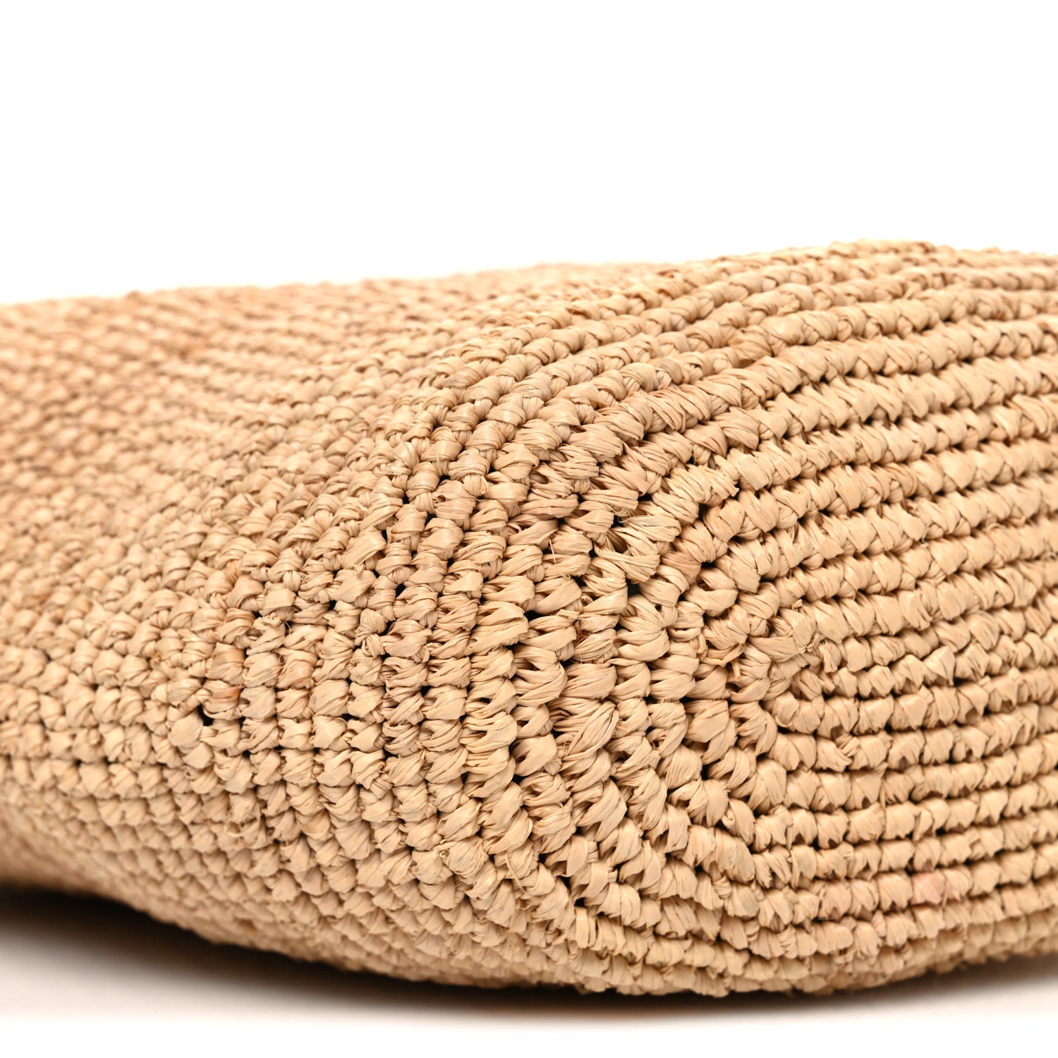 Calfskin Raffia Anagram Paulas Ibiza Pochette Bag Natural Tan