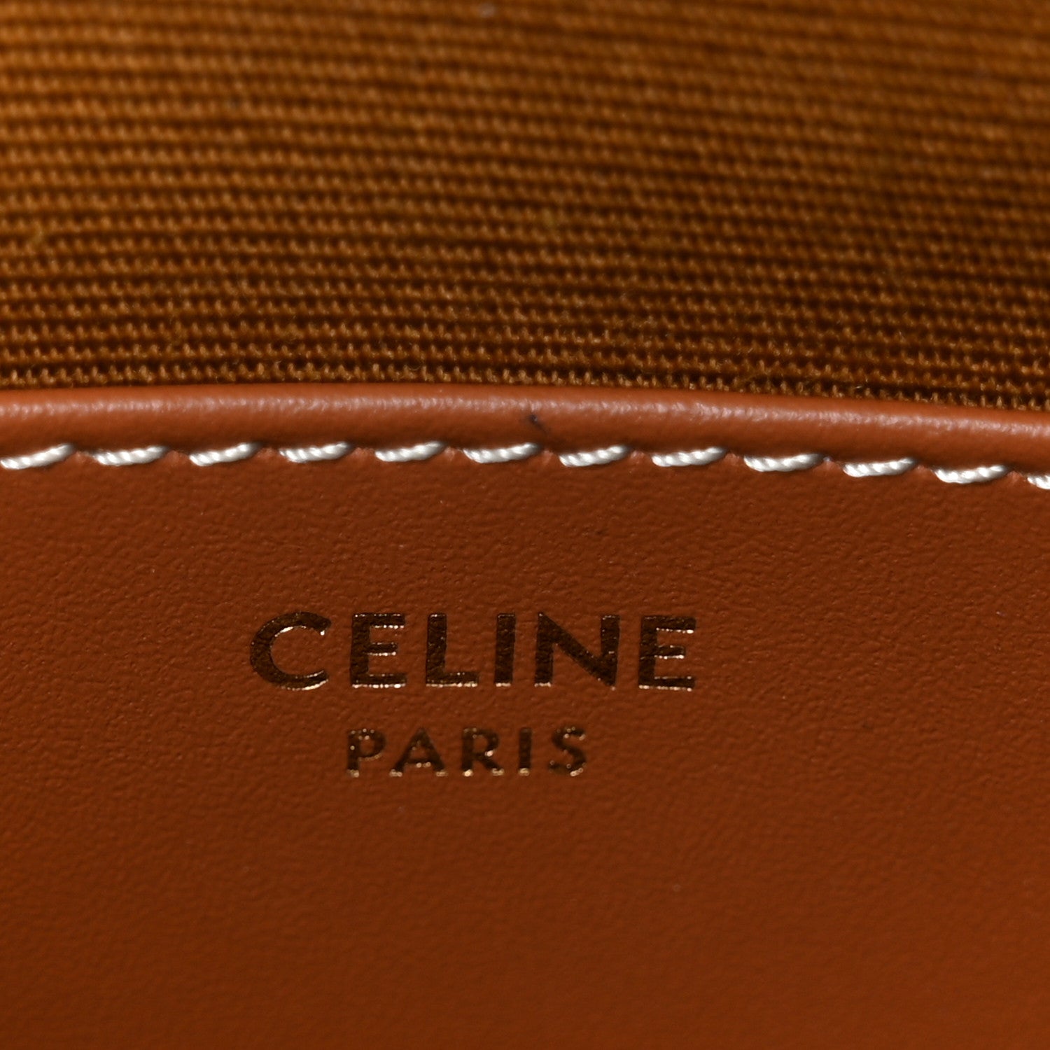 Canvas Calfskin Triomphe Mini Honorine Bag Tan