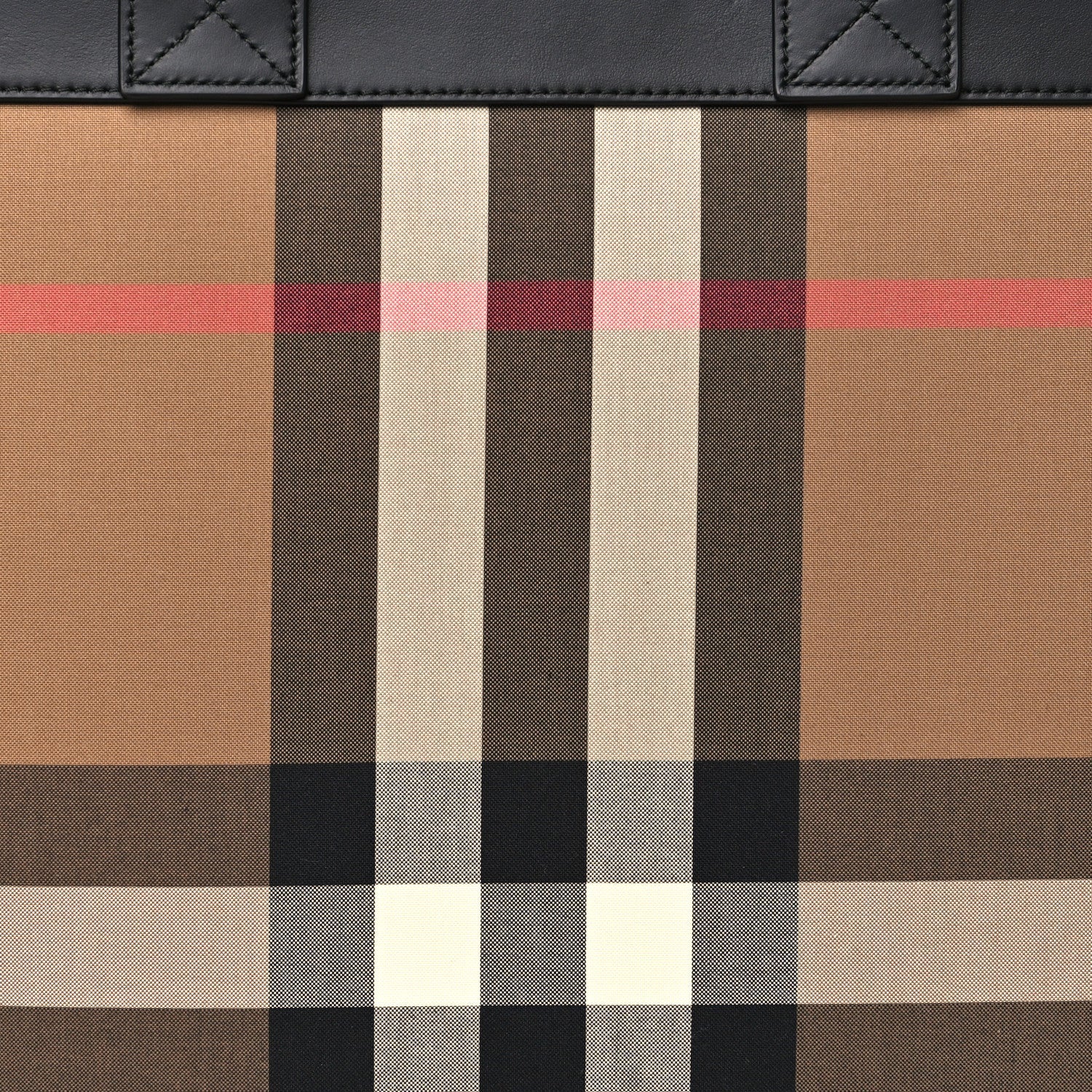 IP Check Nylon Calfskin Ormond Tote Bag Taupe Brown