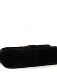 Velvet Matelasse Mini GG Marmont Shoulder Bag Black
