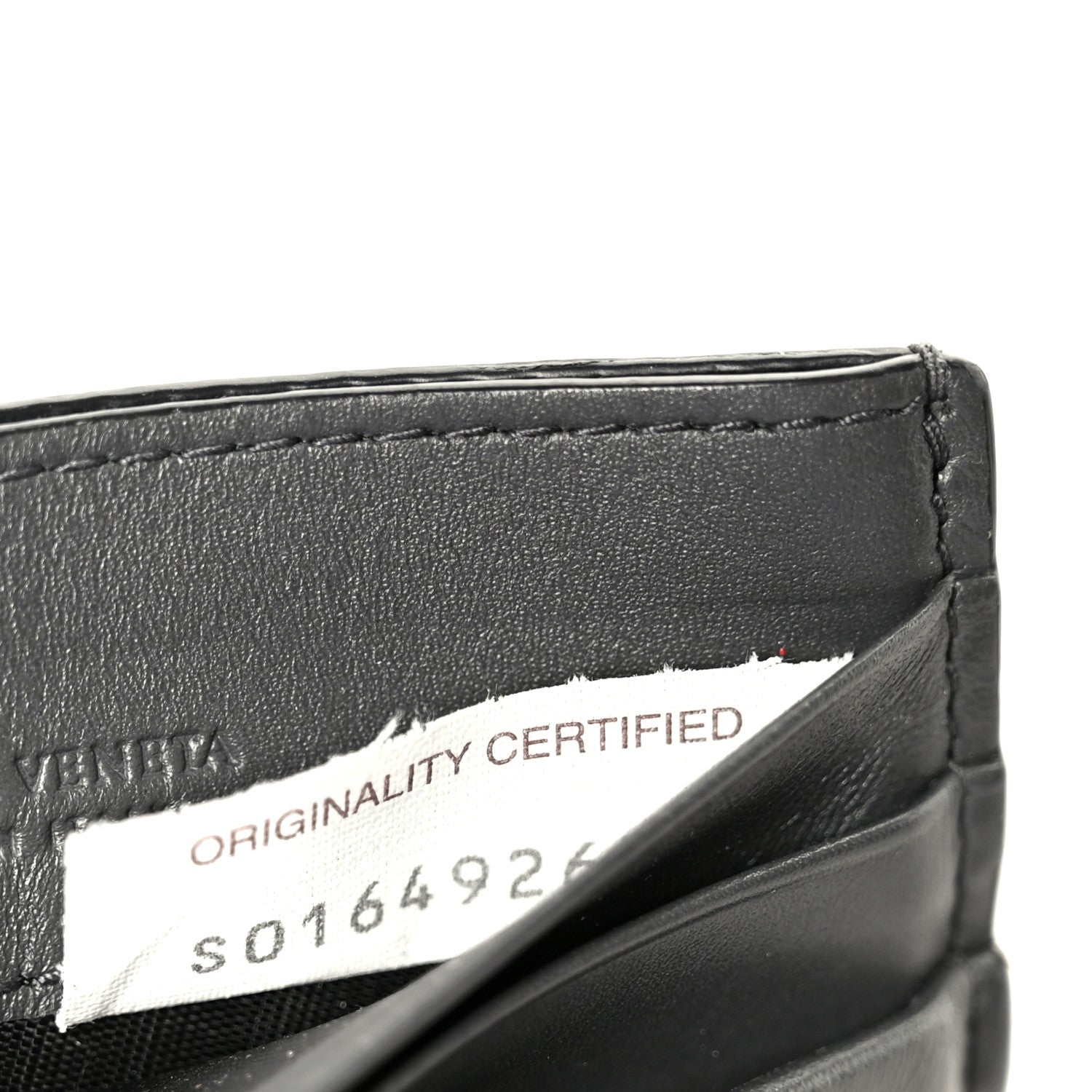 Nappa Intrecciato Card Holder Ardoise