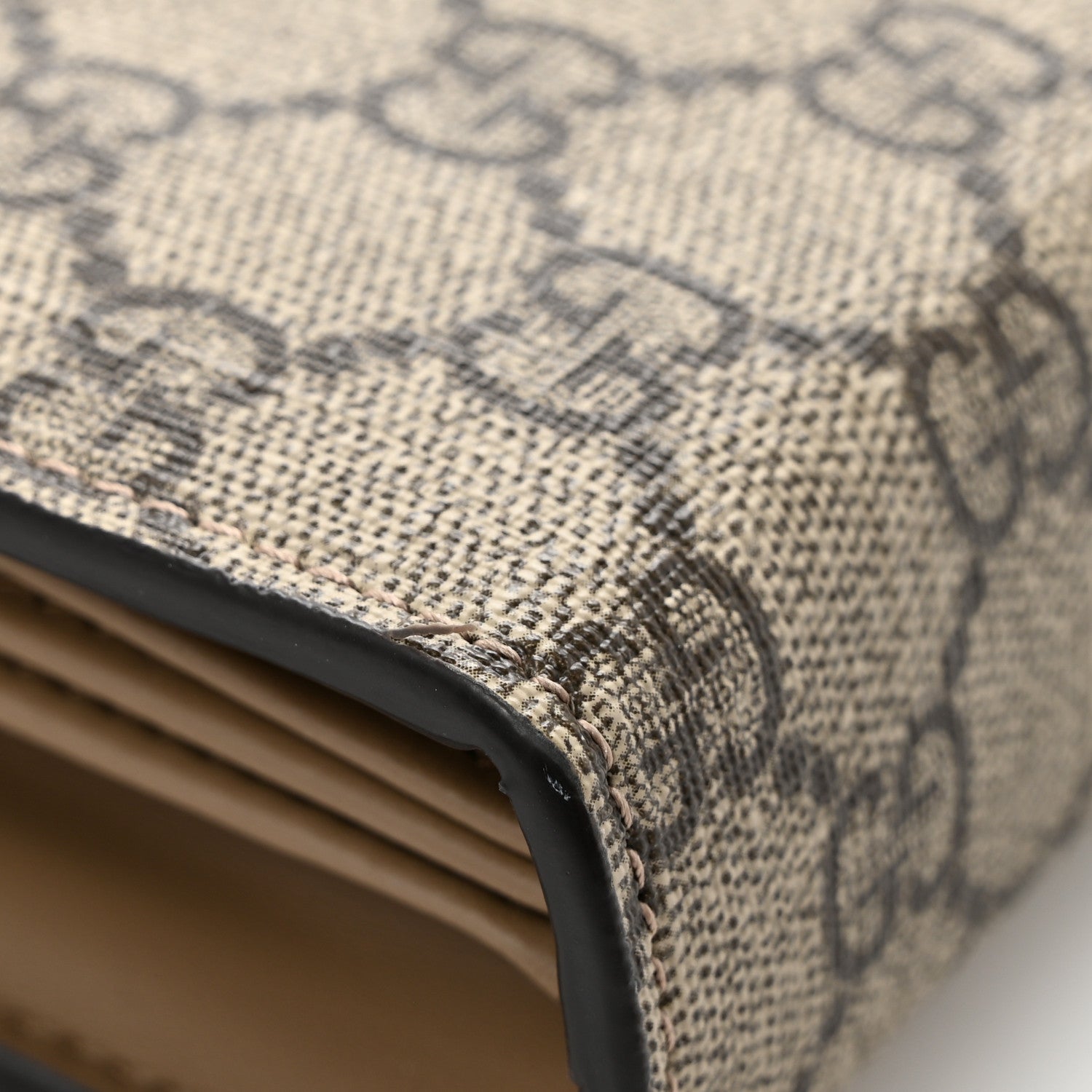 GG Supreme Monogram Mini Dionysus Chain Wallet Beige Taupe