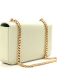 Shiny Calfskin Triomphe Chain Shoulder Bag Jade