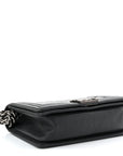 Caviar Quilted Medium Boy Flap Dark Grey