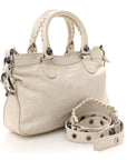 Agneau Arena Neo Cagole Medium Handbag White