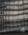 Matte Alligator Kelly Pochette Black