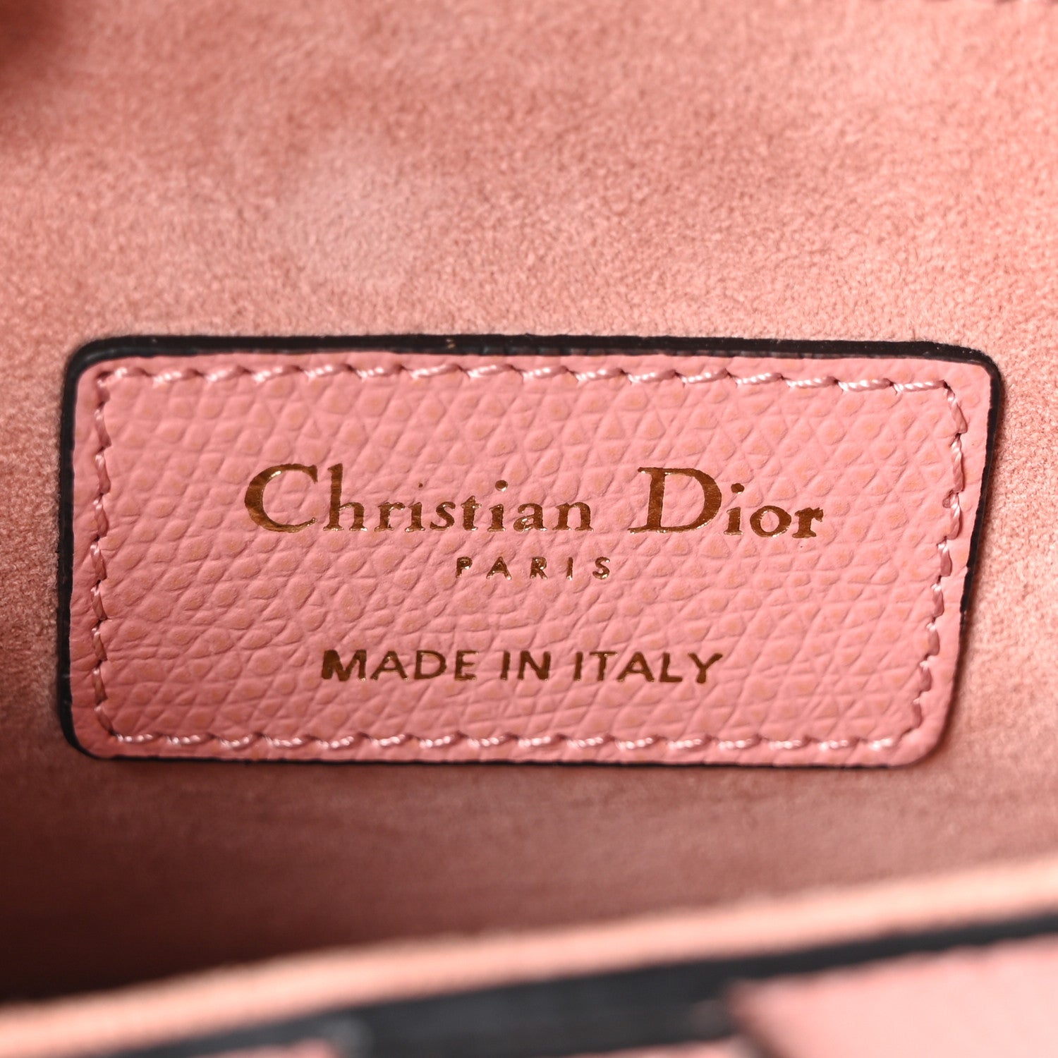 Grained Calfskin Mini Saddle Bag Pink