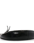 Crinkled Calfskin Crusier Crescent Bag Black