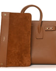 Grained Calfskin Small Sac De Jour Saddle Brown