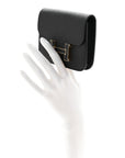 Epsom Lizard Constance Slim Wallet Black