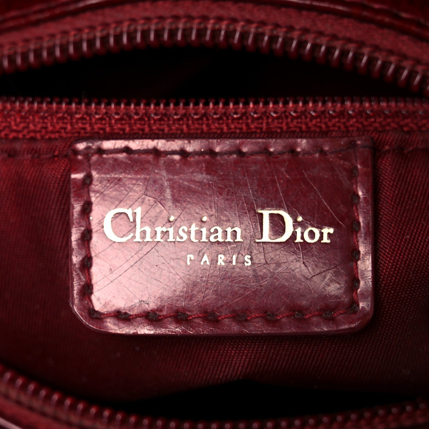 Patent D1ORissimo Medium Lady D1OR Burgundy Red