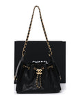 Caviar Quilted Mini CHNL 25 Handbag Black
