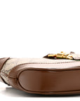 GG Supreme Monogram Azalea Calfskin Web Mini Jackie 1961 Hobo Beige Ebony Brown Sugar