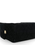 Suede Quilted Small CHNL 25 Handbag Black