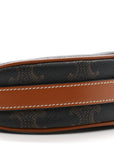 Canvas Calfskin Mini Ava Triomphe Shoulder Bag Tan