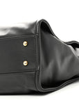 Calfskin Small Deauville Tote Black