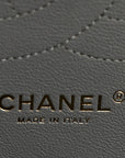 Caviar Quilted Jumbo Double Flap Grey