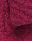 Tweed Quilted Medium Double Flap Fuchsia