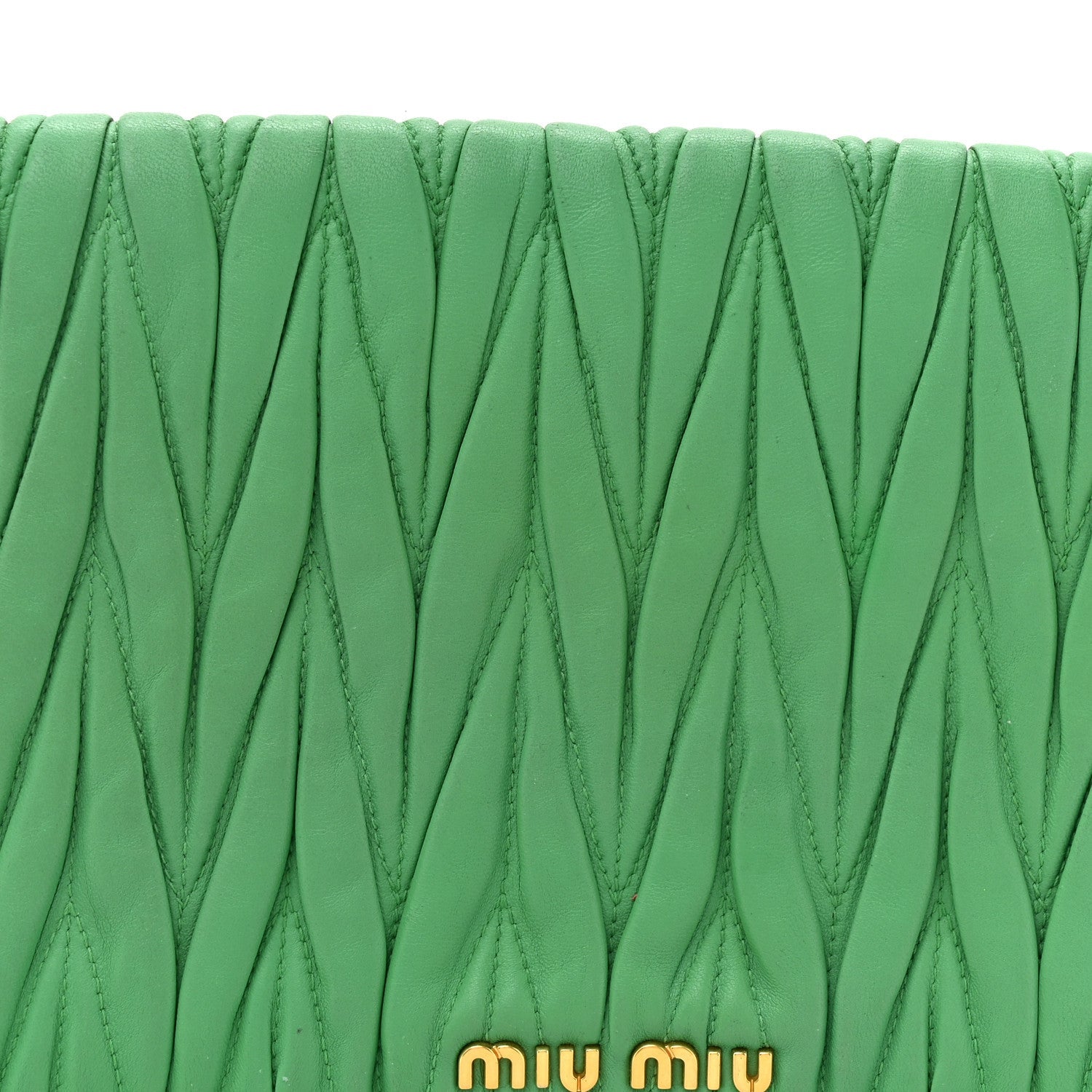 Nappa Matelasse Clutch Menta