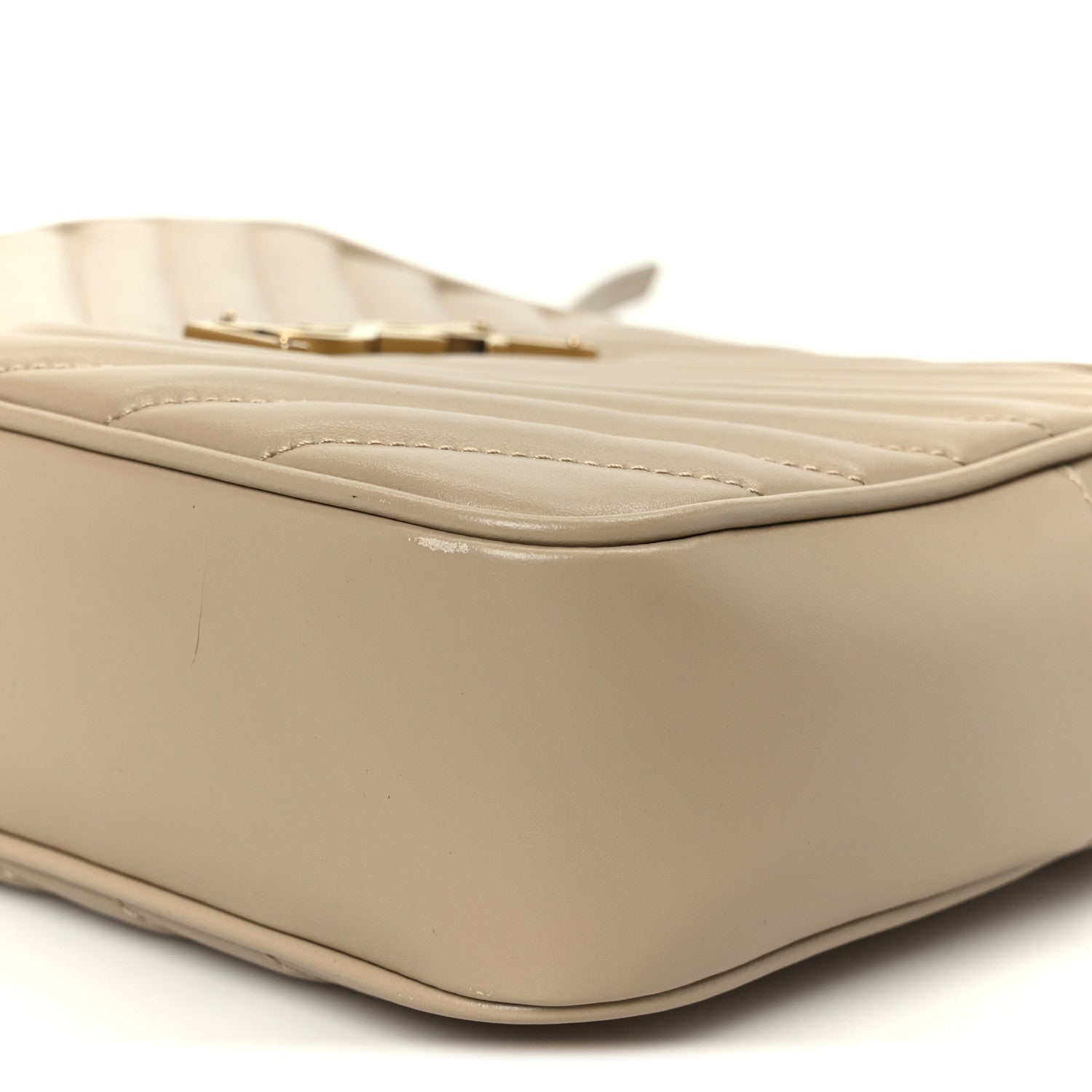 Calfskin Matelasse Monogram Lou Camera Bag Dark Beige