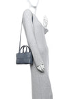 Nappa Maxi Intrecciato Arco Tote Thunder