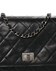 Aged Calfskin Quilted Reissue Wallet On Chain WOC Black
