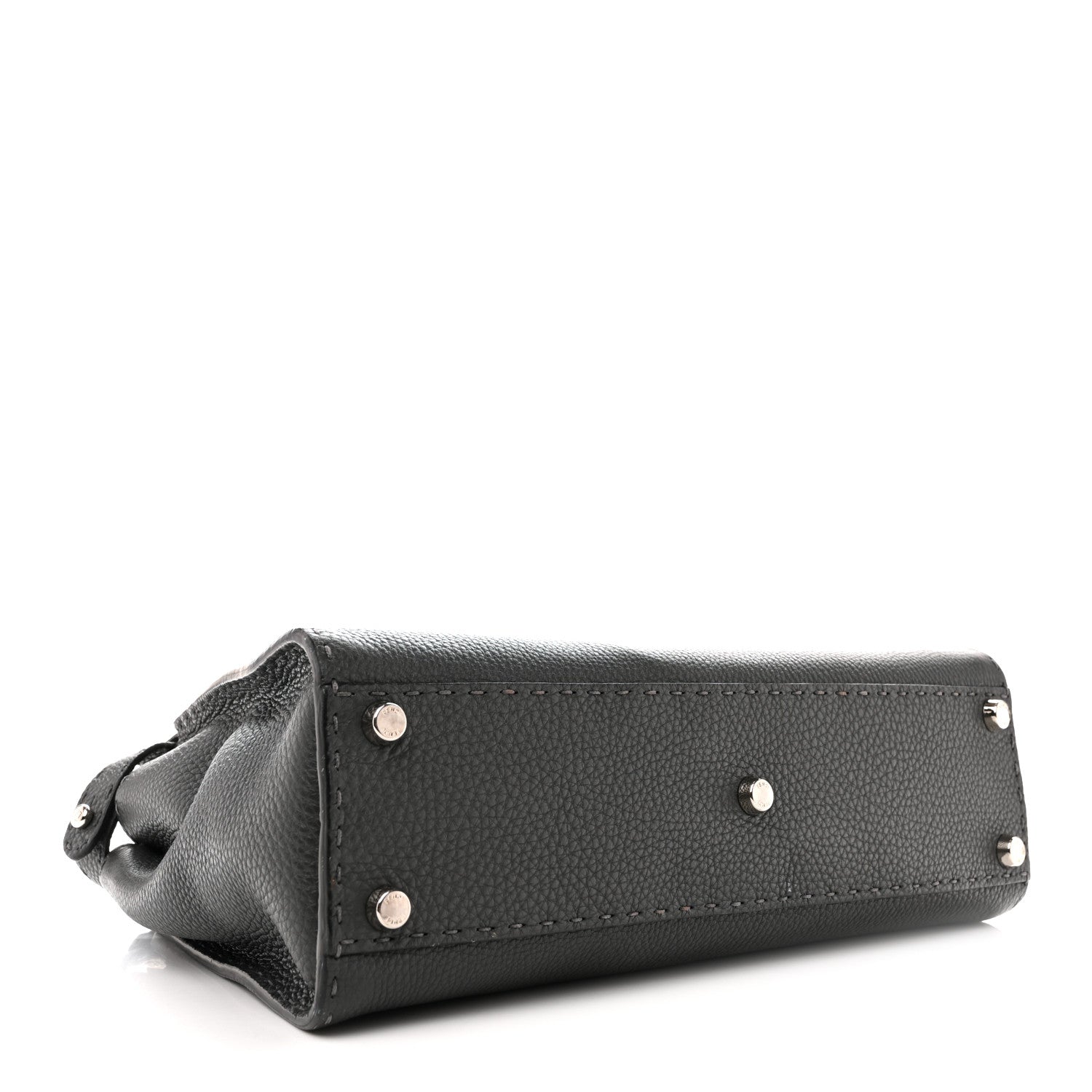 Cuoio Romano Selleria Bi-Color Medium Peekaboo Iconic Satchel Asfalto Latte