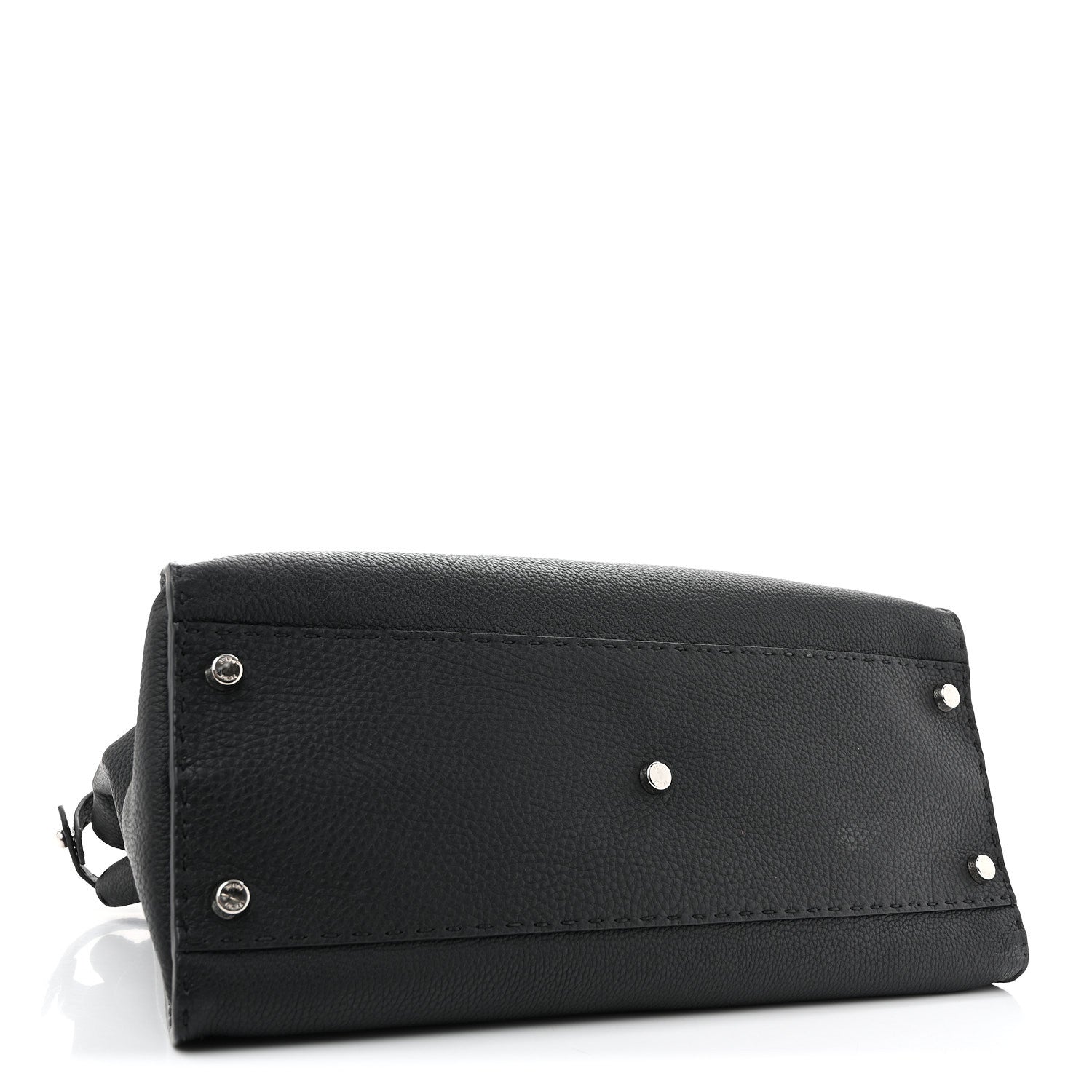 Cuoio Romano Selleria Bi-Color Large Peekaboo Iconic Satchel Black Mou