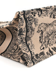 Canvas Embroidered Medium D1ORiviera Toile De Jouy Book Tote Black