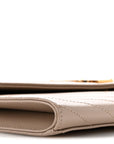 Grain De Poudre Matelasse Chevron Monogram Envelope Clutch Dark Beige