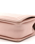 Lambskin Quilted New Medium Boy Flap Light Pink