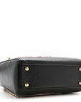 Calfskin Beaded Mini Lady D1OR Black
