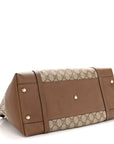 GG Supreme Monogram Medium Nice Top Handle Dome Bag Brown