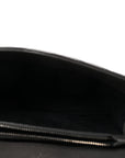 Sheepskin Matelasse Chevron Monogram Medium College Bag Asphalt