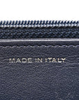 Lambskin Quilted Wallet On Chain WOC Navy