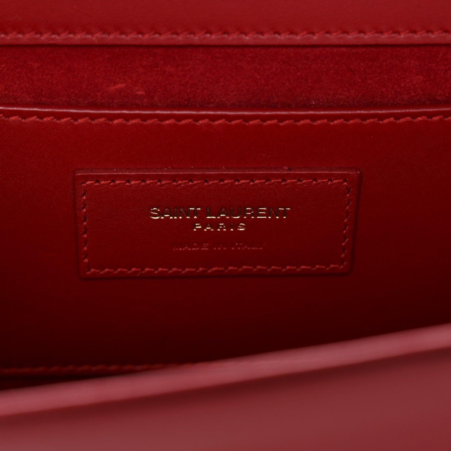 Smooth Calfskin Medium Classic Monogram Kate Tassel Satchel Lipstick Red