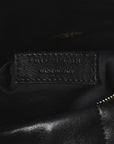 Lambskin Quilted Medium Loulou Puffer Monogram Chain Satchel Black