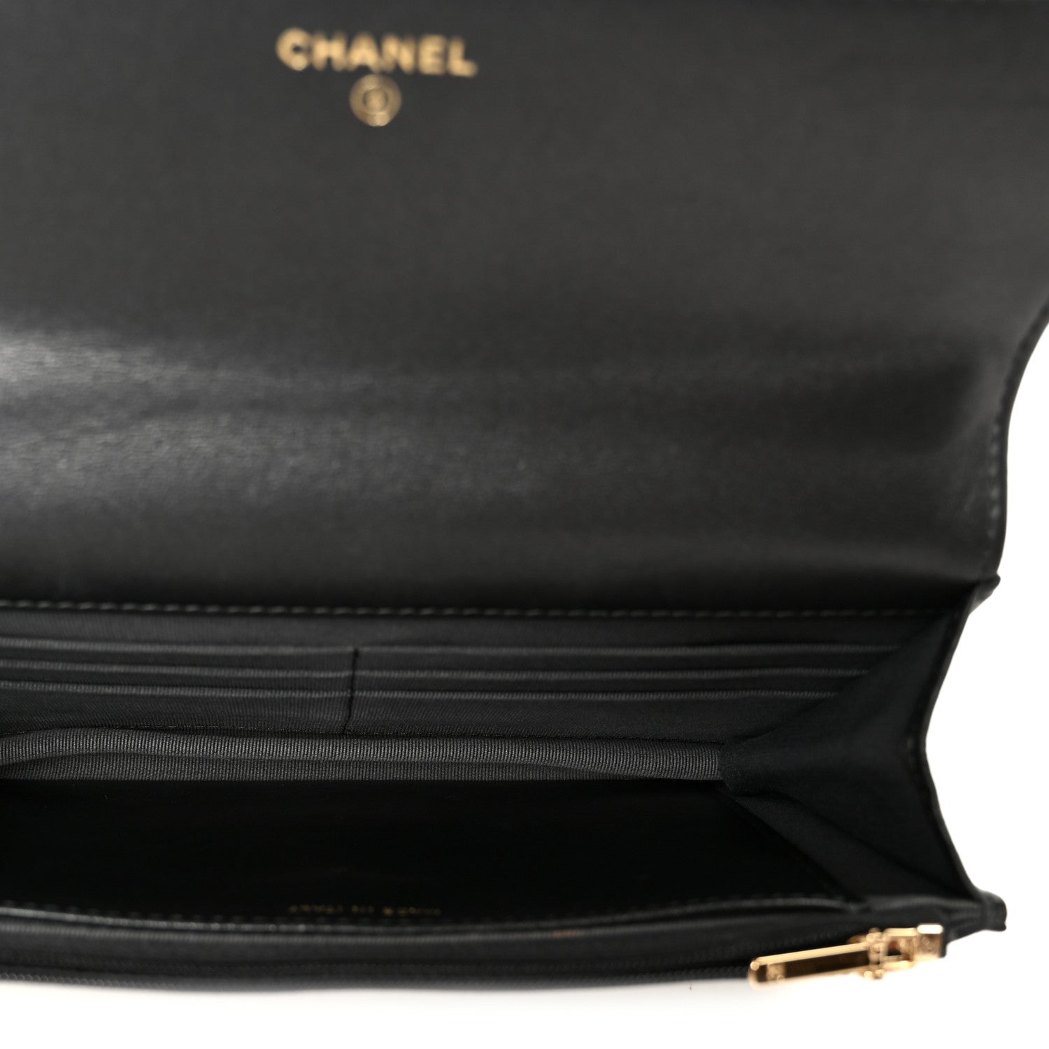 Pearly Lambskin Quilted Charms Wallet On Chain WOC Black