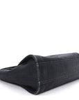 Mixed Fibers Calfskin Small Deauville Tote Black