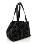 Calfskin Tweed Cannage Medium Toujours  Black White