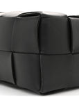 Lambskin Maxi Intrecciato Brick Cassette Bag Black