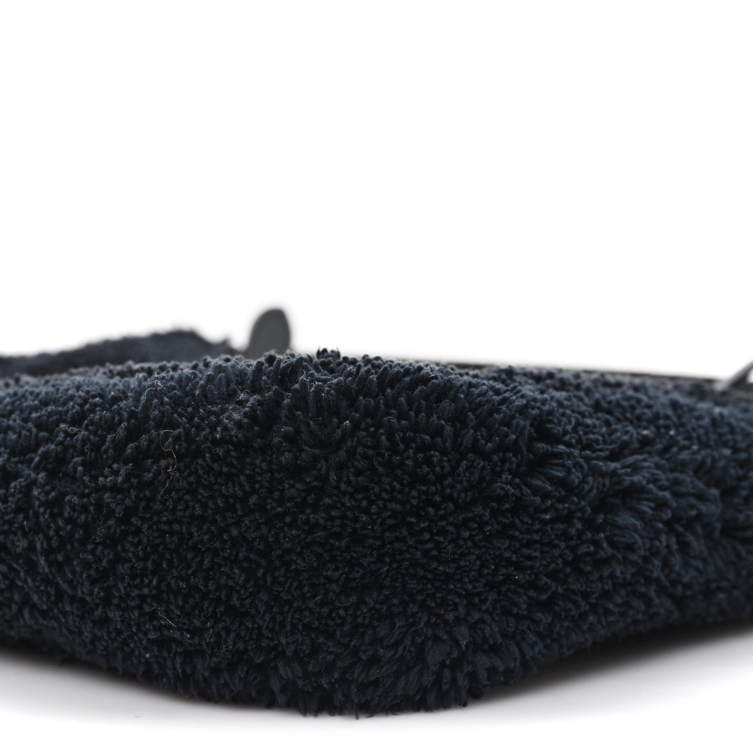Terry Cloth Mini Re-Edition 2000 Bag Black White