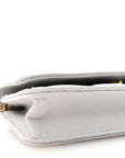 Caviar Quilted Textured CC Wallet on Chain WOC Grey